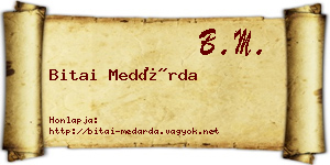 Bitai Medárda névjegykártya